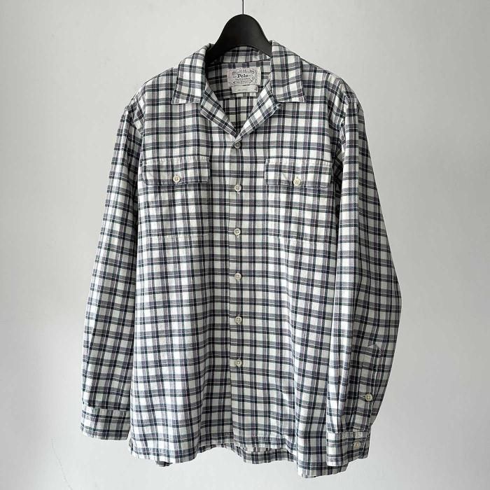 Polo by Ralph Lauren PLAID LOOP COLLAR BOX FLANNEL SHIRT(GOOD CONDITION)
