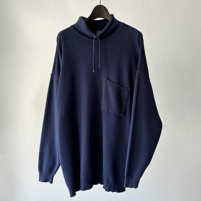 LIZWEAR MOCKNECK COTTON KNIT SHIRT with POCKET(VERY GOOD CONDITION)