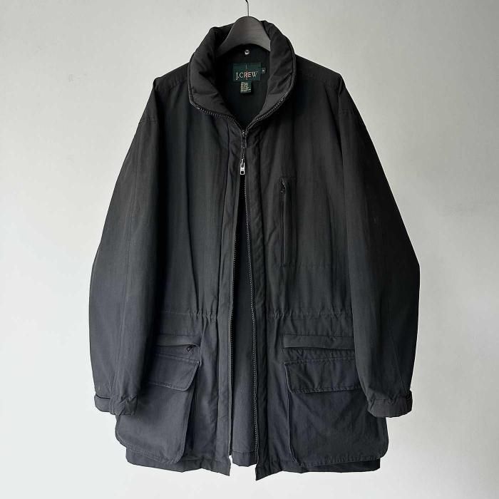 J.CREW BLACK COTTON��NYLON HALF COAT(VERY GOOD CONDITION)