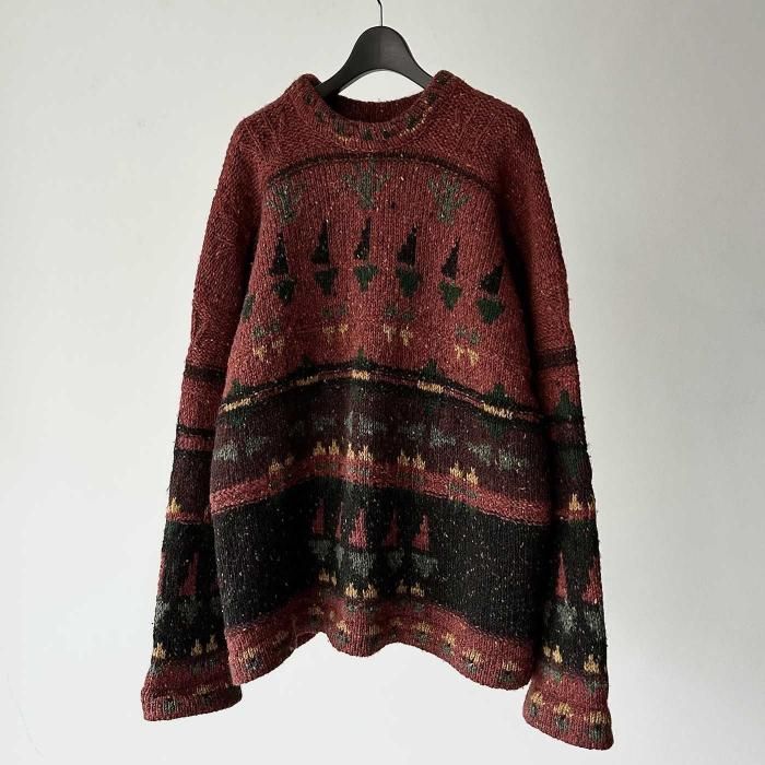 WILLIS&GEIGER AZTEC PATTERN WOOL SWEATER(VERY GOOD CONDITION)