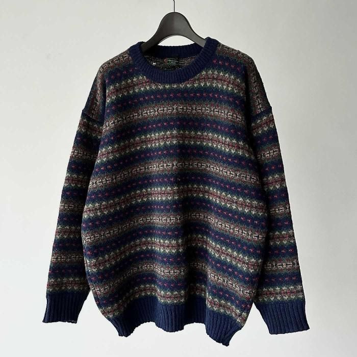 ABERCROMBIE&FITCH FAIRISLE PATT WOOL SWEATER(GOOD CONDITION)