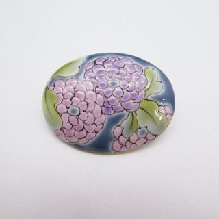 【ギャラリー】ブローチ 色絵菊の花