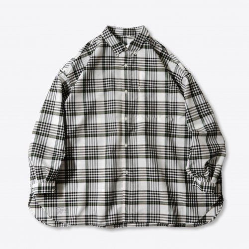 FreshService /UTILITY MADRAS B.D SHIRT[WHITE] フレッシュサービス