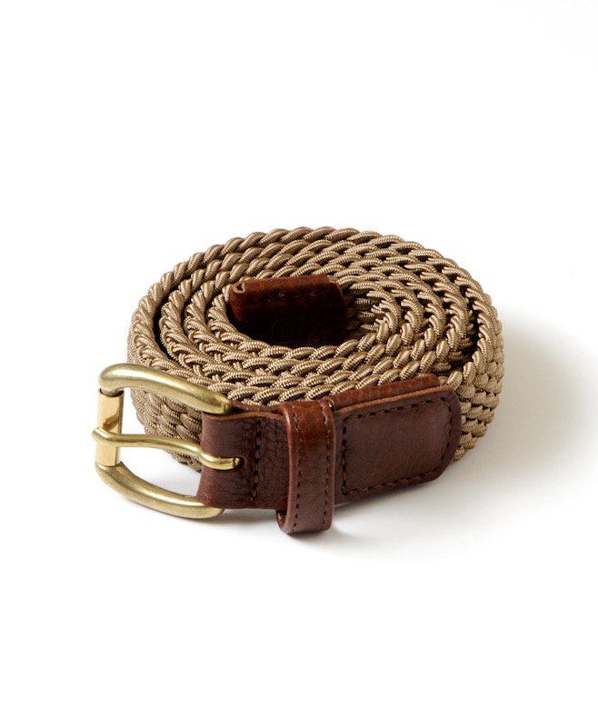 ENDS and MEANS /ELASTIC WOVEN BELT[BLACK] エンズアンドミーンズ正規