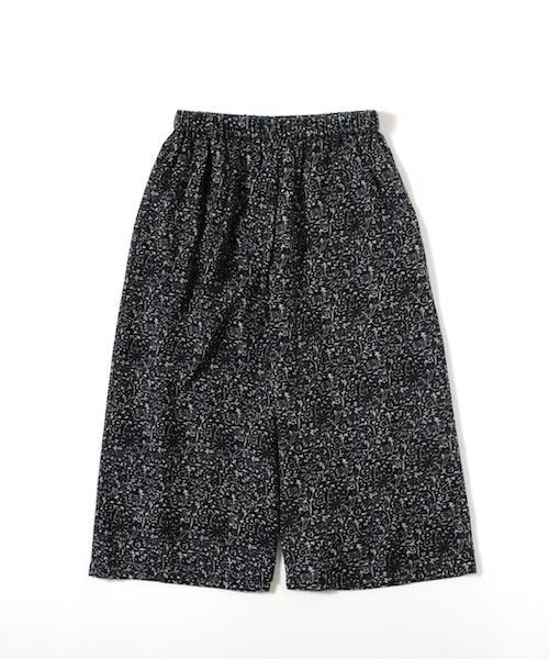 maison de soil メゾンドソイル /BOILED WOOL FLOWER PRINT EASY PANTS