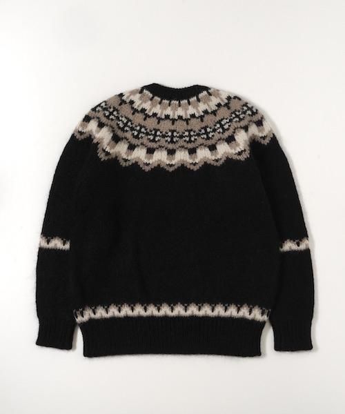 トップス BATONER 2021AW MOHAIR NORDIC CREW NECK Batoner Mohair Nordic Crew Neck Beige