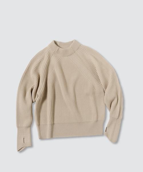 トップス BATONER SIGNATURE MOCK NECK KNIT SWEATER BATONER SIGNATURE MOCK NECK KNIT SWEATER