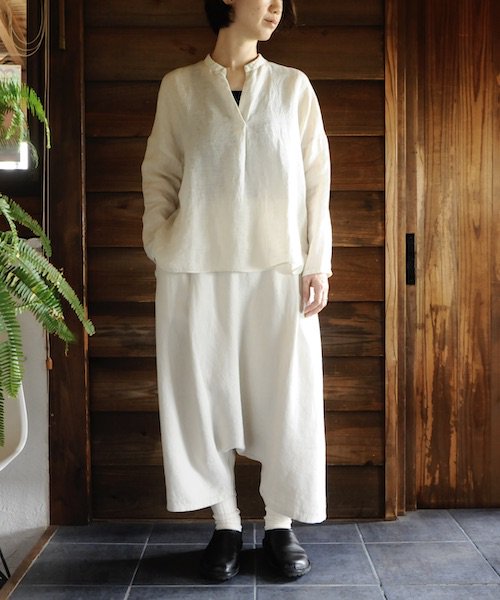 evam eva / E223T019 LINEN SARROUEL PANTS エヴァムエヴァ 正規取扱店