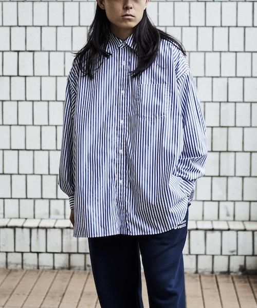 FreshService / CORPORATE BLUE STRIPE REGULAR COLLAR SHIRT