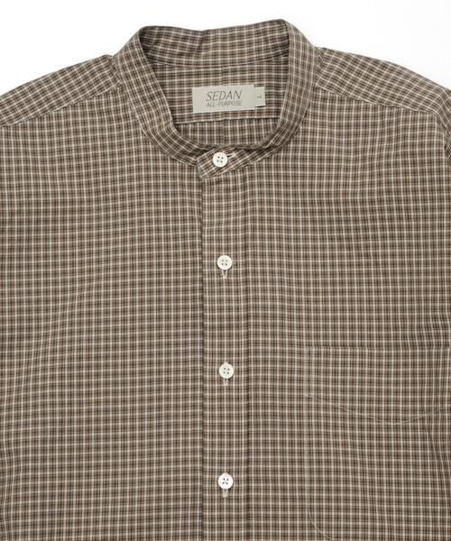 SEDAN ALL-PURPOSE / ORGANIC COTTON STAND COLLAR SHIRT セダン