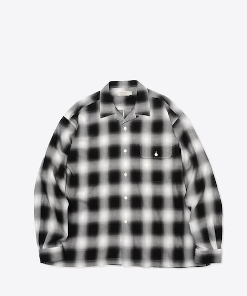 SEDAN ALL-PURPOSE / OMBRE PLAID OPEN COLLAR SHIRT セダンオール ...