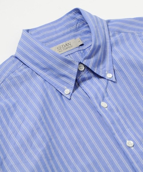 冬バーゲン SEDAN ALL-PURPOSE Stripe Big BD Shirt - トップス