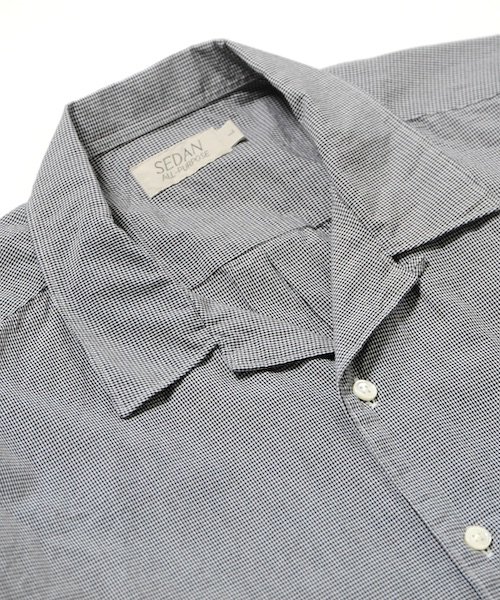 SEDAN ALL-PURPOSE / GINGHAM PLAID OPEN COLLAR S/S SHIRT セダン