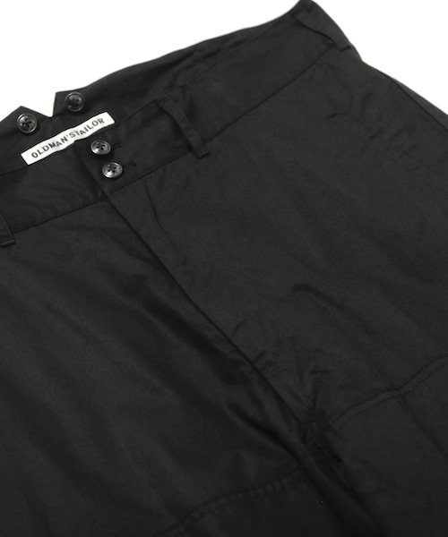 OLDMAN'S TAILOR OVER CARGO PANTS BLACK - ワークパンツ