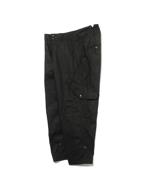 OLDMAN'S TAILOR OVER CARGO PANTS BLACK - ワークパンツ