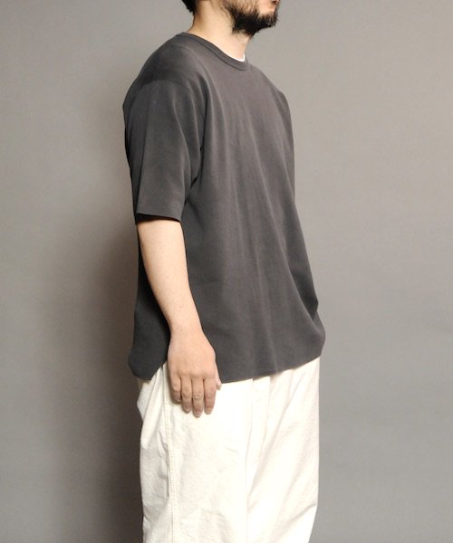 BATONER MEN / 32G SMOOTH KNIT CREW NECK T-SHIRT バトナー正規