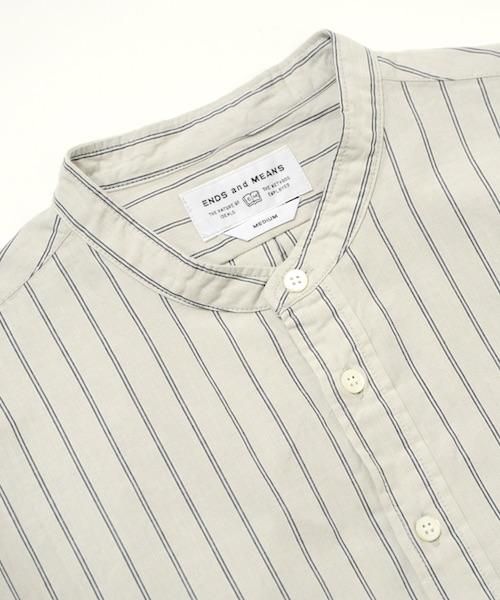 ENDS and MEANS / PULLOVER BAND COLLAR SHIRTS エンズアンドミーンズ