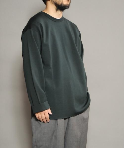 BATONER MEN / 32G SMOOTH WOOL CREW NECK バトナー正規取扱店