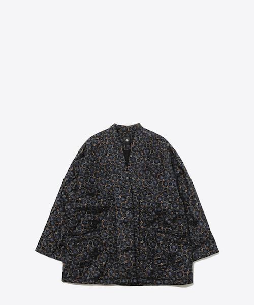 maison de soil メゾンドソイル / PADDED SILK PRINT PLAIN RAGLAN