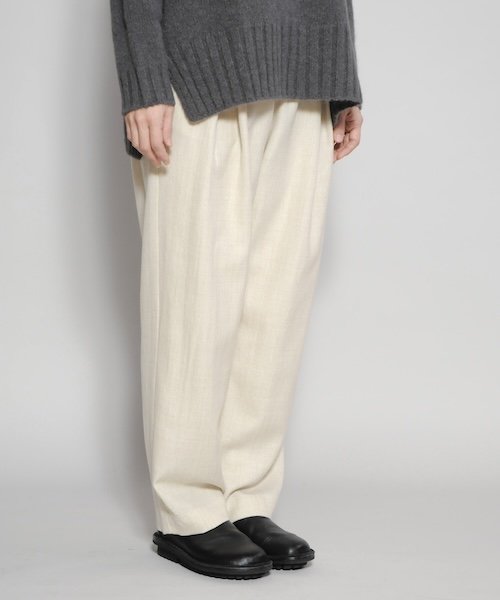 evam eva / E233T173 WOOL TUCK PANTS エヴァムエヴァ 正規取扱店 通販