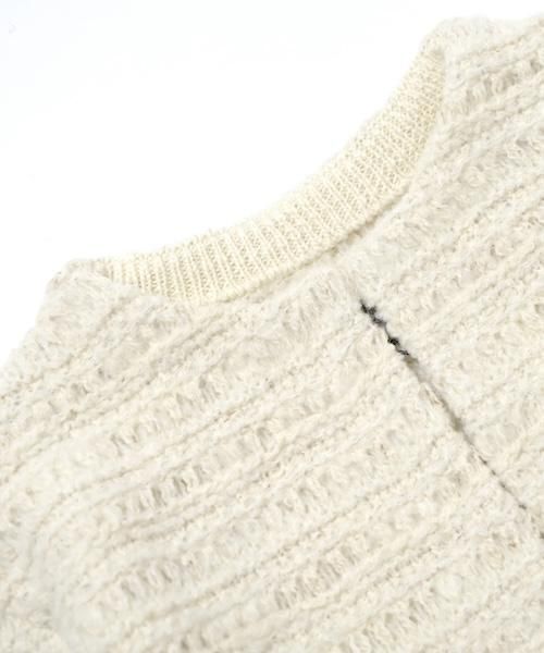BATONER WOMEN / TWEEDY CREW NECK CARDIGAN バトナー正規取扱店