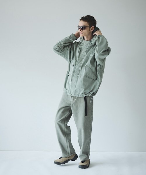 SEDAN ALL-PURPOSE / NYCO HOODED JACKET [SAGE] | モッズコートをアレンジしたセダンのブルゾン -  CHANTILLY-2F