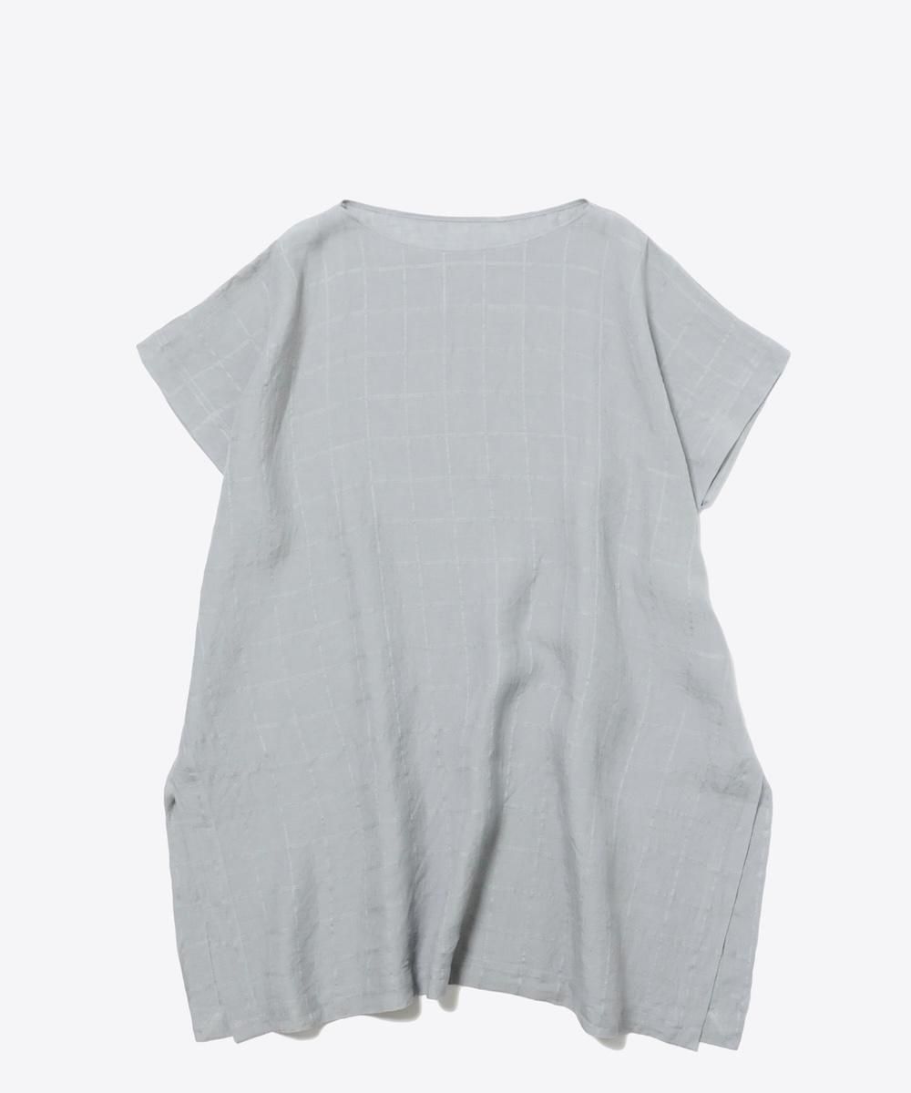 evam eva E251T173 リネンポンチョ ◎□(e251t173) / evam eva (エヴァムエヴァ) / linen stitches