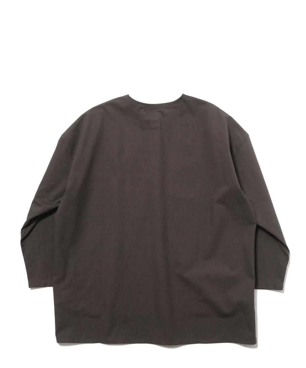 evam eva ノーカラーシャツ evam eva｜wool no collar shirt｜すべての商品