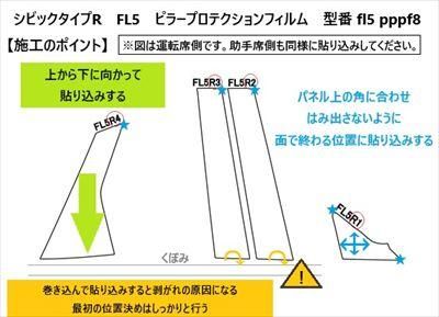 シビックタイプR FL5 ピラープロテクションフィルム - 長野県