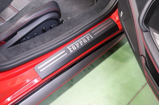 フェラーリ458スパイダー スカッフプレートシート - 長野県松本市のカーセキュリティ専門店 AQUA ／オンラインショップ