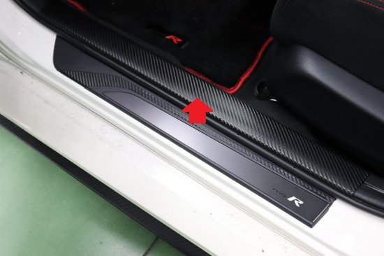 シビックタイプR FK8 フロントステップパネル傷防止シート - 長野県松本市のカーセキュリティ専門店 AQUA ／オンラインショップ