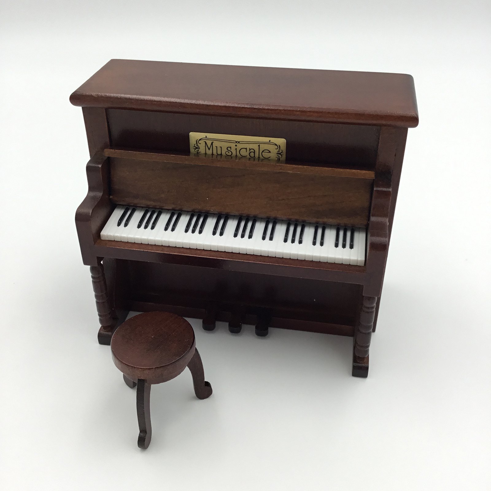 アップライトピアノ型オルゴール「ムーンリバー」【木製ミニチュア 