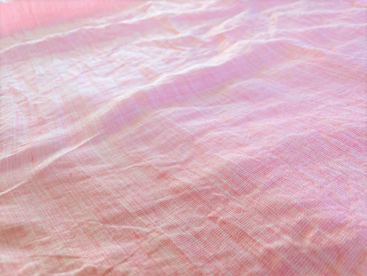 遠州の麻　リネン × ラミーTOP染め　ピンク（2.9ｍ）