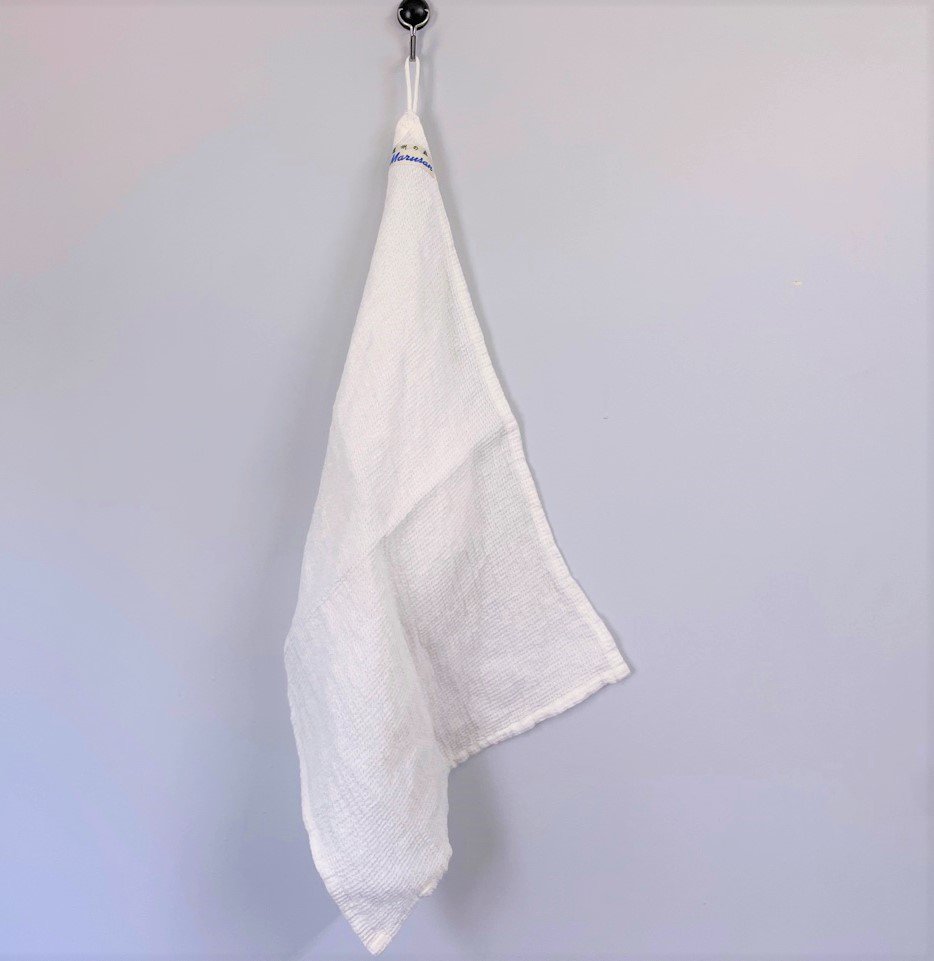 リネン100％ 布巾（白） - 遠州の麻　Marusan -1961 originals- | 静岡県遠州　福田の丸三織物合資会社