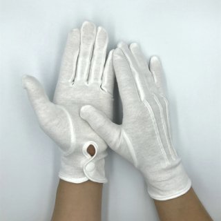 綿ホック付手袋 【マチ付】 (1双)