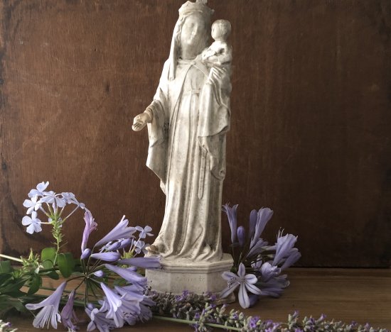 フランスアンティーク Esse Mantpew修道院の聖母マリア 像管理番号A317