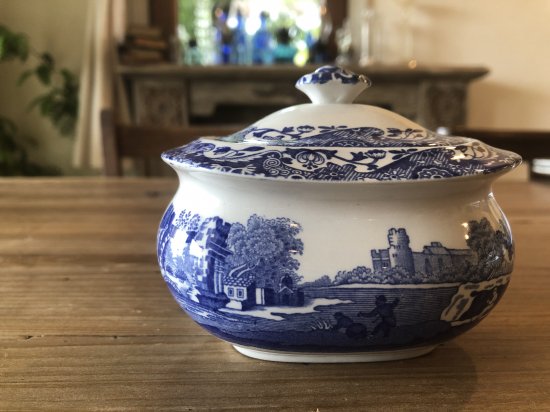 英国イングランド /スポード（Spode )ブルーイタリアン シュガーポット