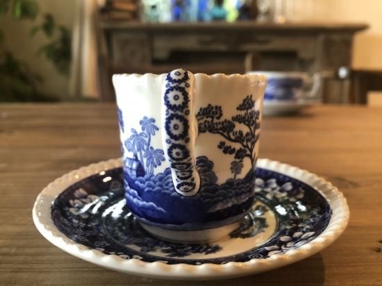 ✨スポード✨Spode ブルーイタリアン デミタスカップ\u0026ソーサー ３客 レトロ