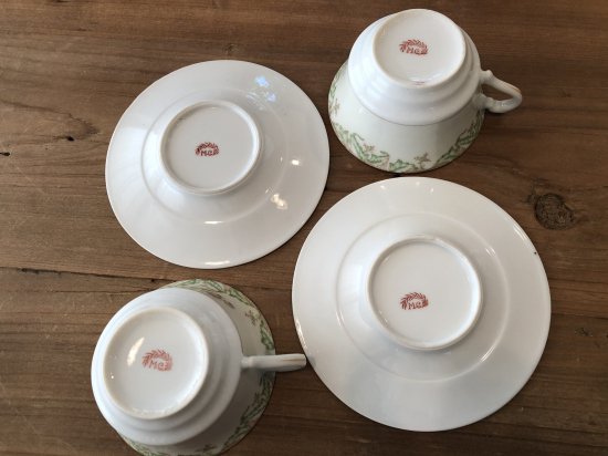 素敵 オールドノリタケ noritake CHARITON カップ＆ソーサー3客 - 食器