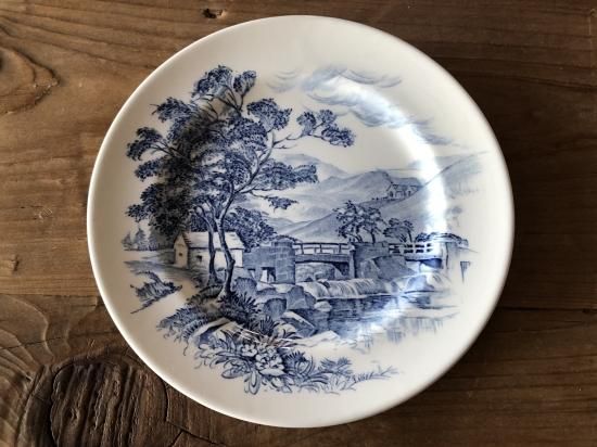WEDGWOOD ウエッジウッド風景画手描きプレート中皿イギリス英国
