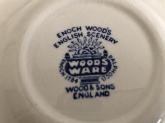 英国イングランド/WOOD&SONS（ウッド＆サンズ）ENOCH WOOD'S ENGLISH  SCENERY小さなボウル/128x128x30mm/B365 - slowtime ブロカント＆アンティークショップ