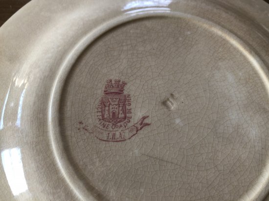 フランス/ジアンGIEN/LILAS（リラ）デザート皿 「A」/215x215x18mm 