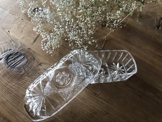 ヴィンテージガラスの像アメリカの骨董屋