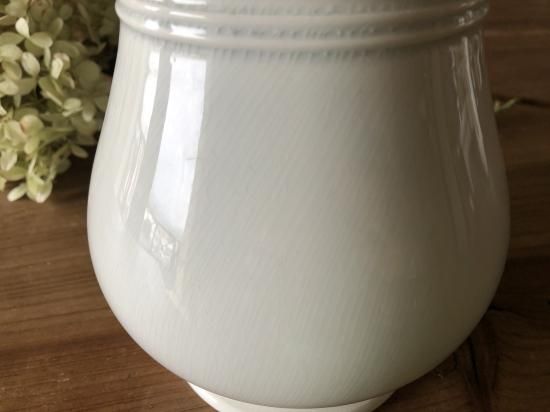 フランスアンティーク 美品 大きめ白いピッシェ ヴェイヤール ボルドー窯 フランスアンティーク 白いピッシェ ヴェイヤール ボルドー窯