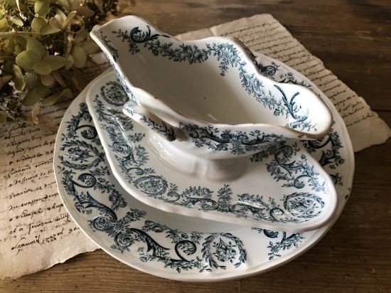 希少　美品　サンタマン　REGENCE　ソーシエール　 フランスアンティーク フランスアンティーク グリーンソーシエール 深みの魅力