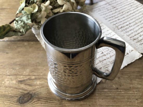 英国イングランド/PINDER BROS ENGLISH PEWTER SHEFFIELDシルバーカラーのピューターマグ/管理番号E24 -  slowtime ブロカント＆アンティークショップ