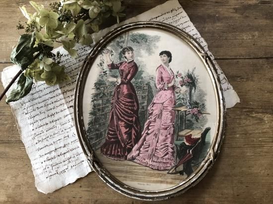 【イタリア製】ヴィンテージ オーバル フォトフレーム 木製 3点セット イタリア製】ヴィンテージ オーバル フォトフレーム 木製 3点セット