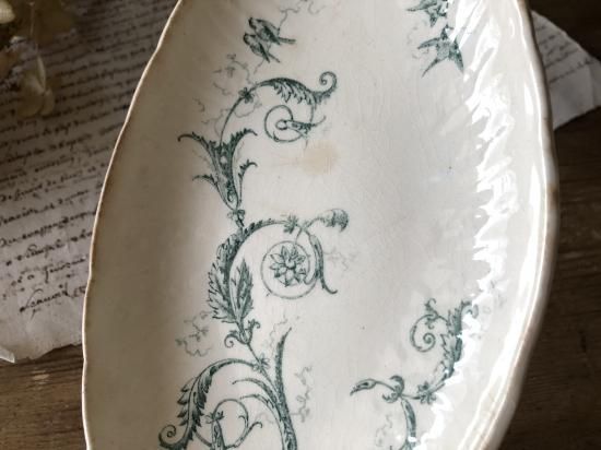 ♪フランスアンティーク GIEN ジアン ラヴィエ ランソー 小鳥 フランス/ジアン（GIEN）ランソー（RINCEAUX）TEER DE FER小さな