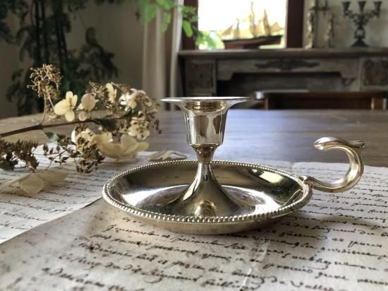 イタリア　アンティーク　キャンドルスタンド　火消し付き　ブロカント イタリア アンティーク キャンドルスタンド 火消し付き ブロカント