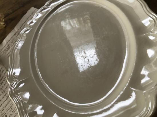 フランス/サルグミンヌ(SARREGUEMINES)花リムオーバル/管理番号